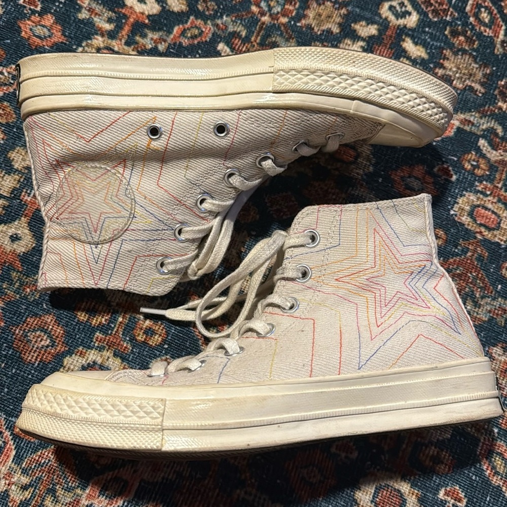 Converse Rainbow Stitched Star